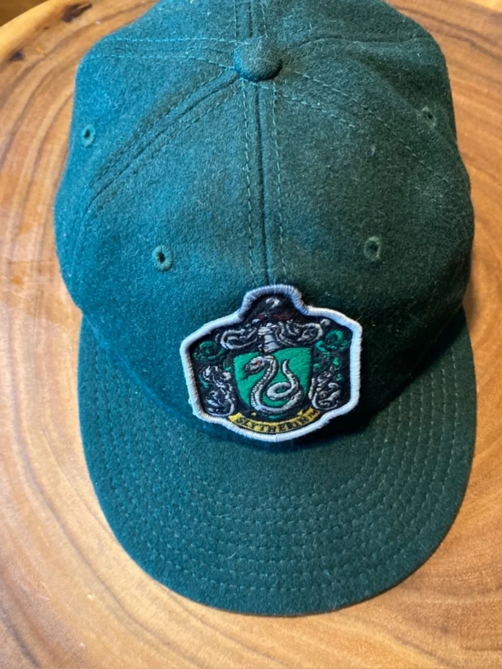 Harry Potter Slytherin House Crest Corduroy Dark Green Snapback Baseball Cap